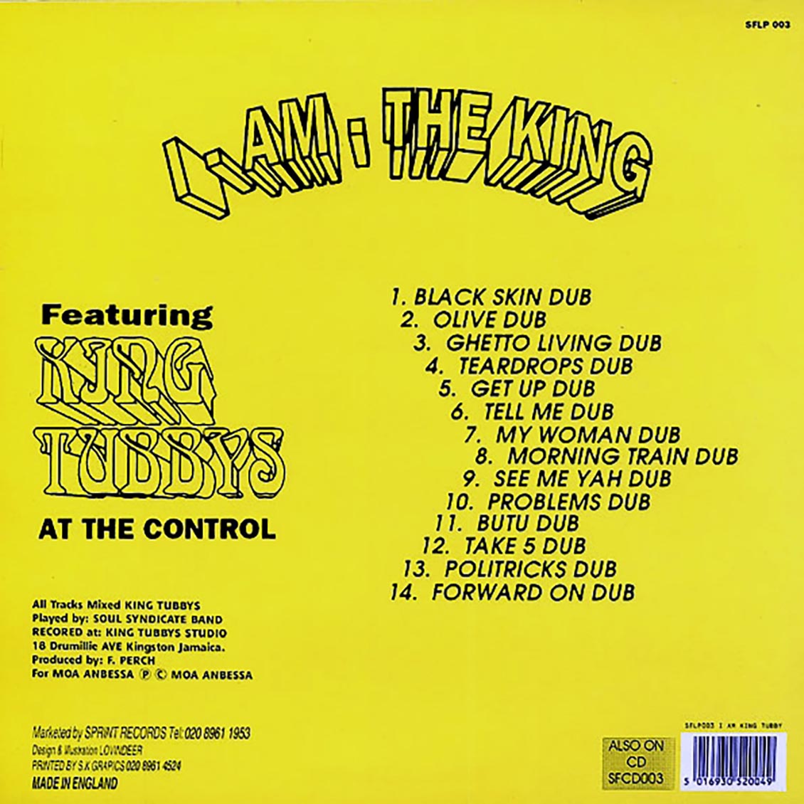 King Tubby - I Am The King Part 1 - Vinyl LP, LP