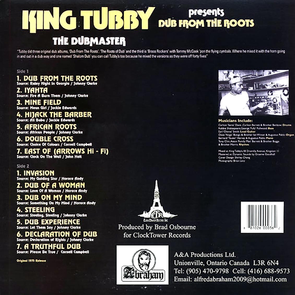 King Tubby - Dub From The Roots (The Dubmaster Presents) (colored vinyl) - Vinyl LP, LP