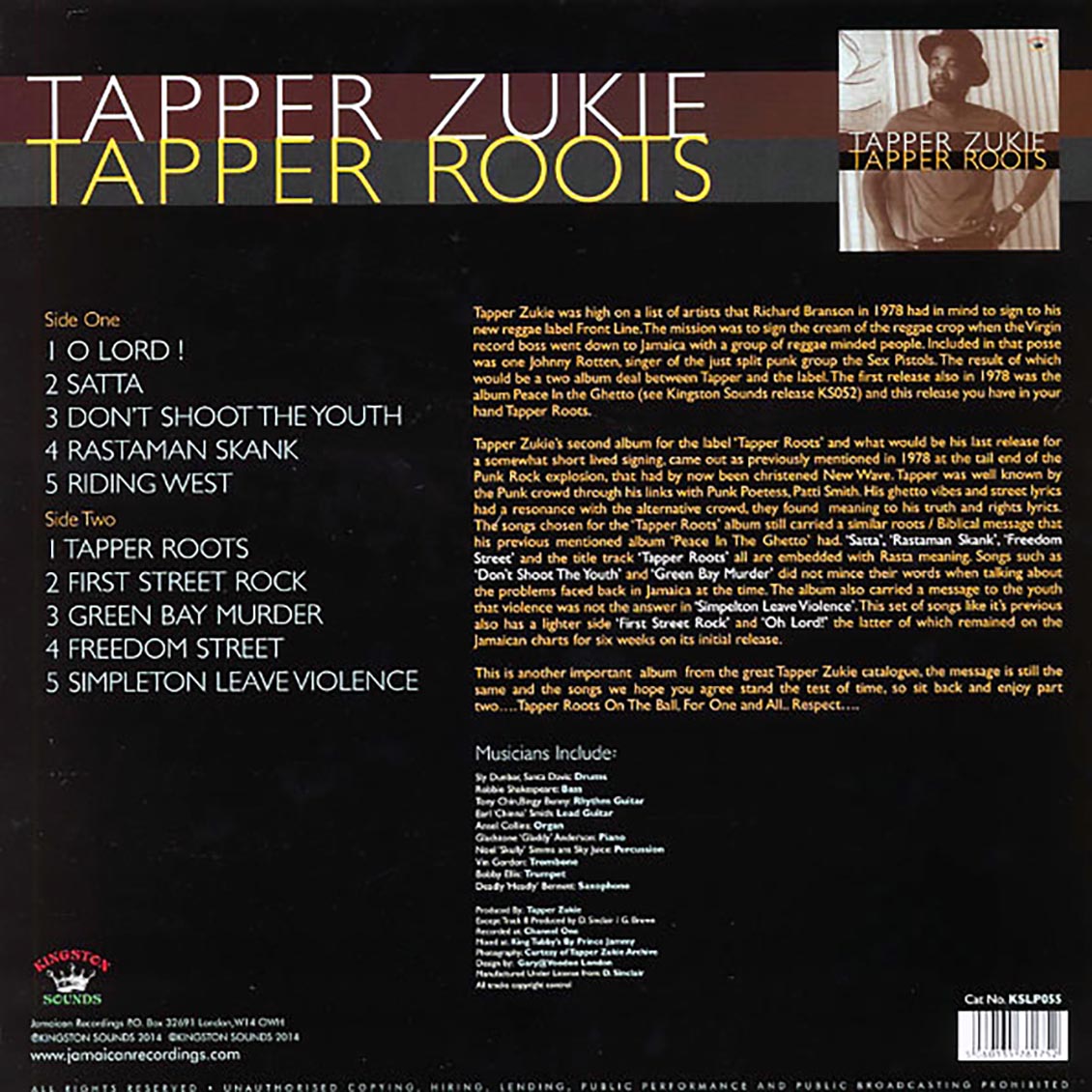 Tappa Zukie - Tapper Roots (180g) - Vinyl LP, LP