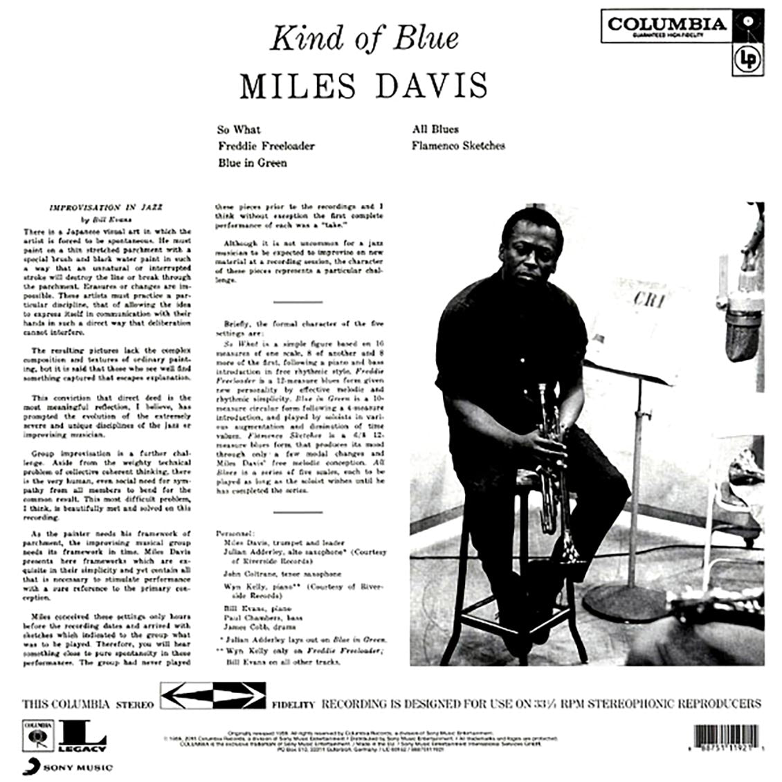 Miles Davis - Kind Of Blue - Vinyl LP, LP