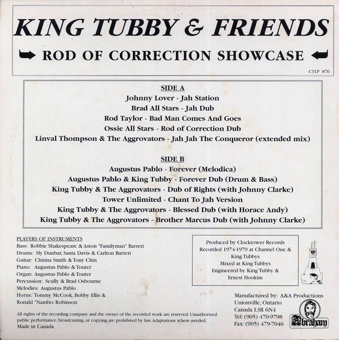 Augustus Pablo, King Tubby, Linval Thompson, Rod Taylor, Etc. - Rod Of Correction Showcase - Vinyl LP, LP