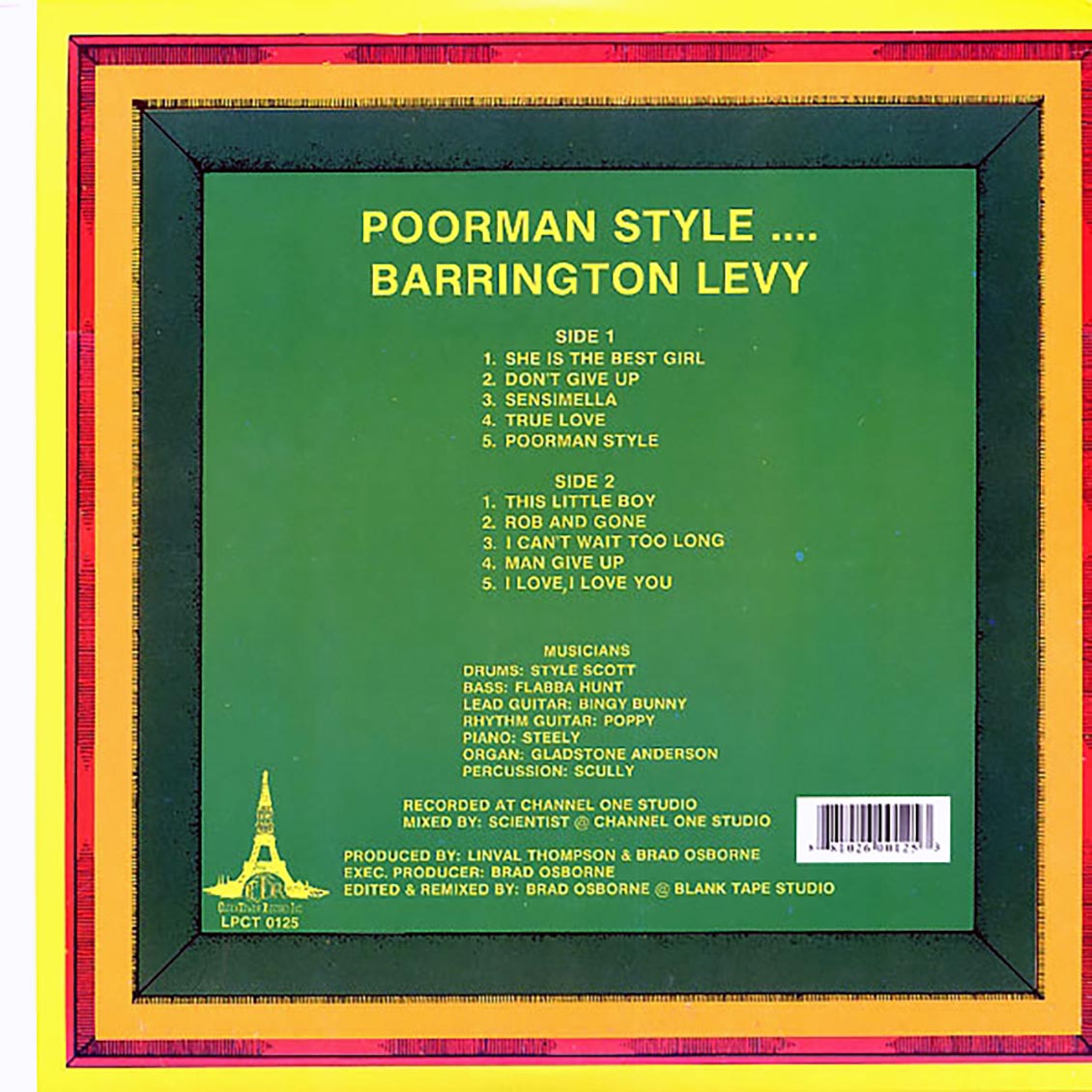 Barrington Levy - Poor Man Style (colored vinyl) - Vinyl LP, LP