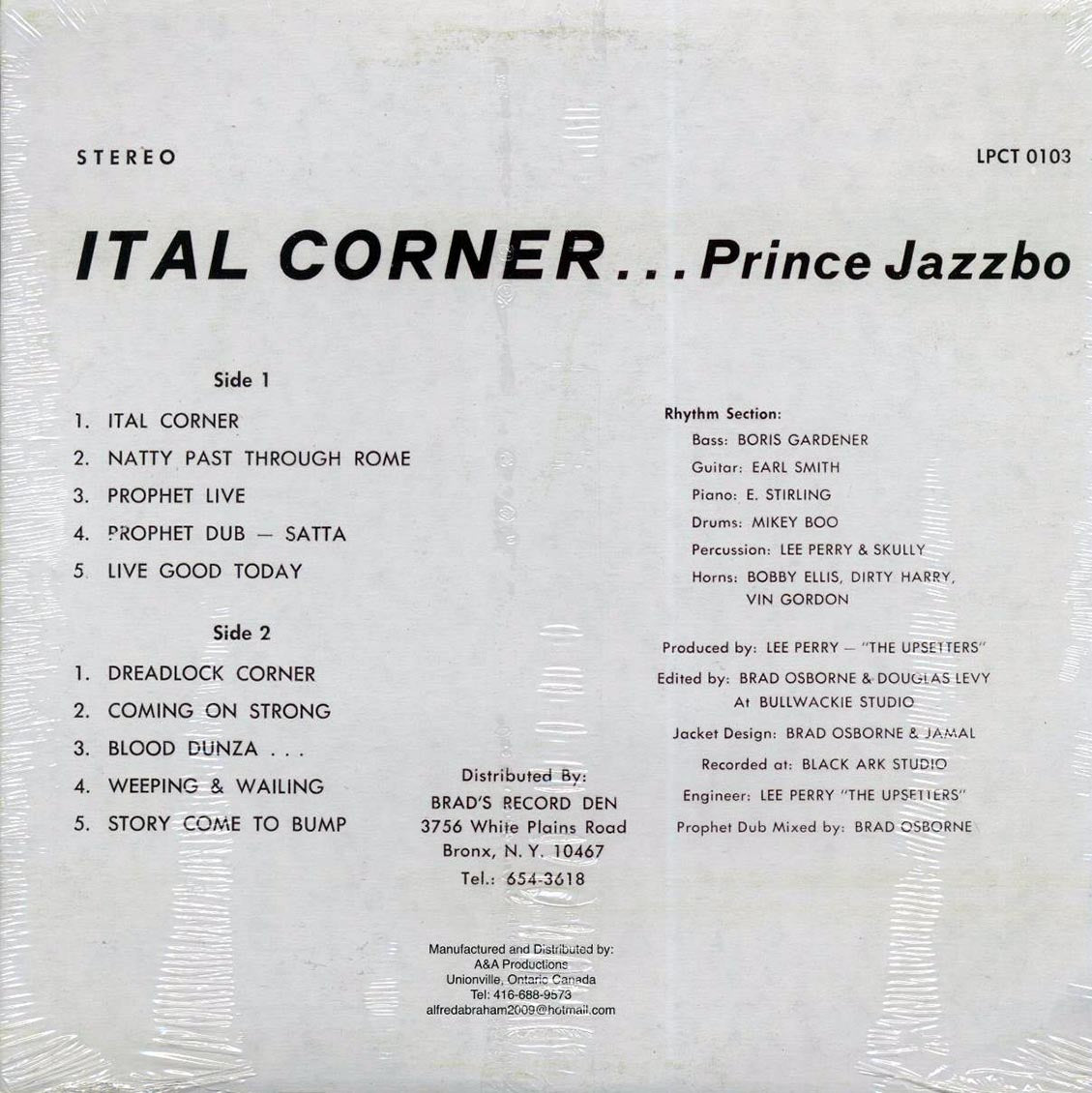 Prince Jazzbo - Ital Corner - Vinyl LP, LP