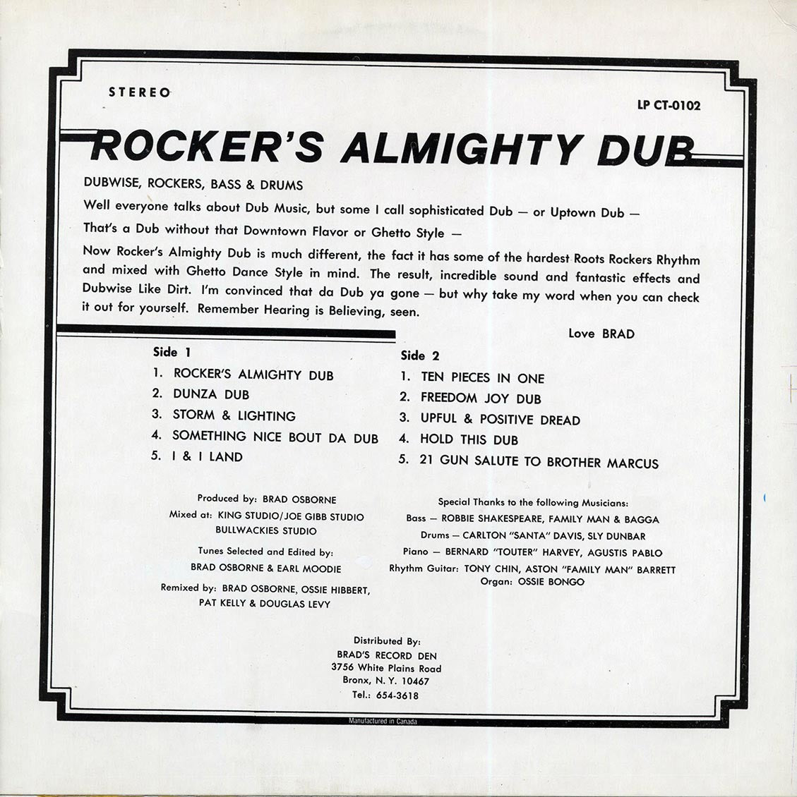 King Tubby - Rockers Almighty Dub - Vinyl LP, LP