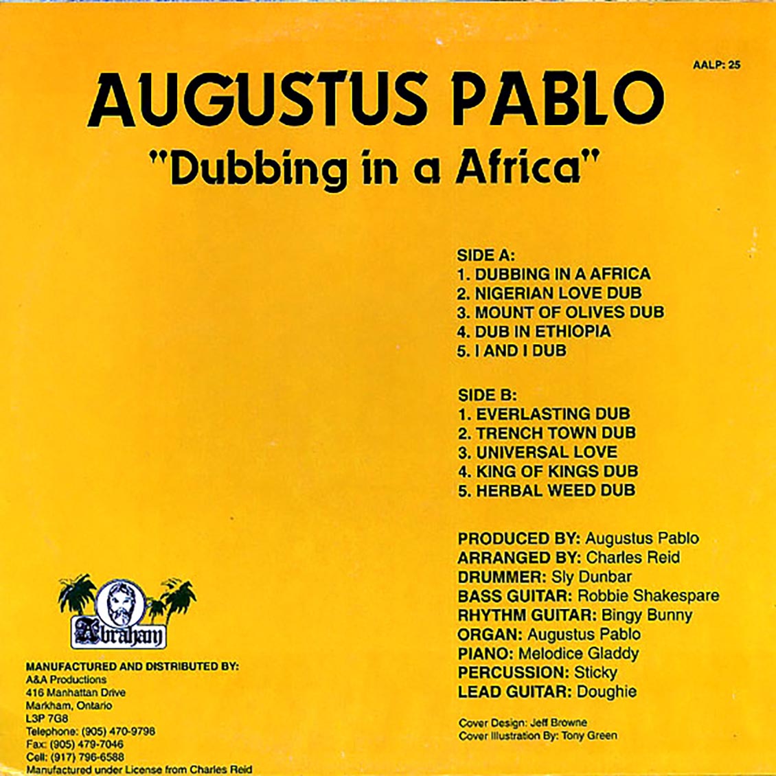 Augustus Pablo - Dubbing In A Africa (colored vinyl) - Vinyl LP, LP