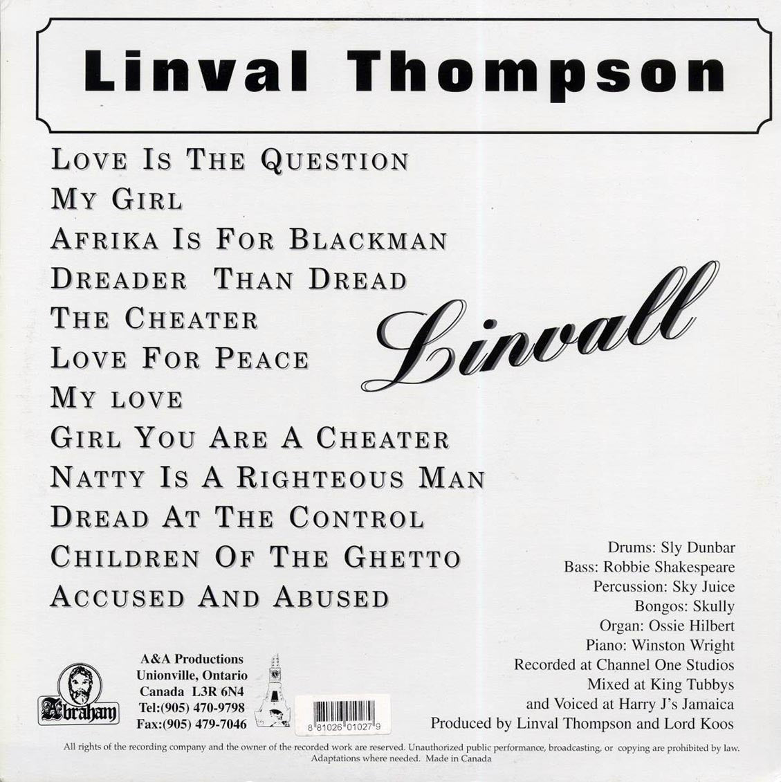 Linval Thompson - Linval - Vinyl LP, LP