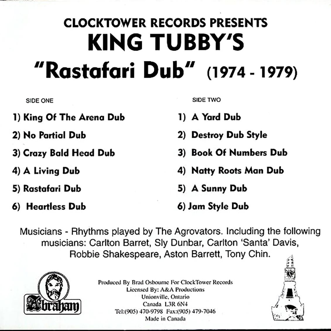 King Tubby - Rastafari Dub - Vinyl LP, LP