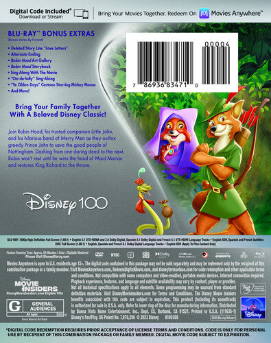 Robin Hood: 40Th Anniversary Edition - Robin Hood: 40Th Anniversary Edition - Blu-Ray