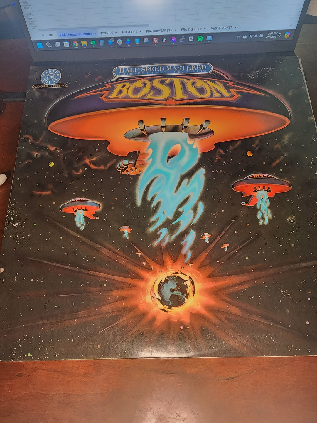BOSTON- Self-Titled HALF SPEED MASTERED vinyl Record LP. CBS MASTER-SOUND