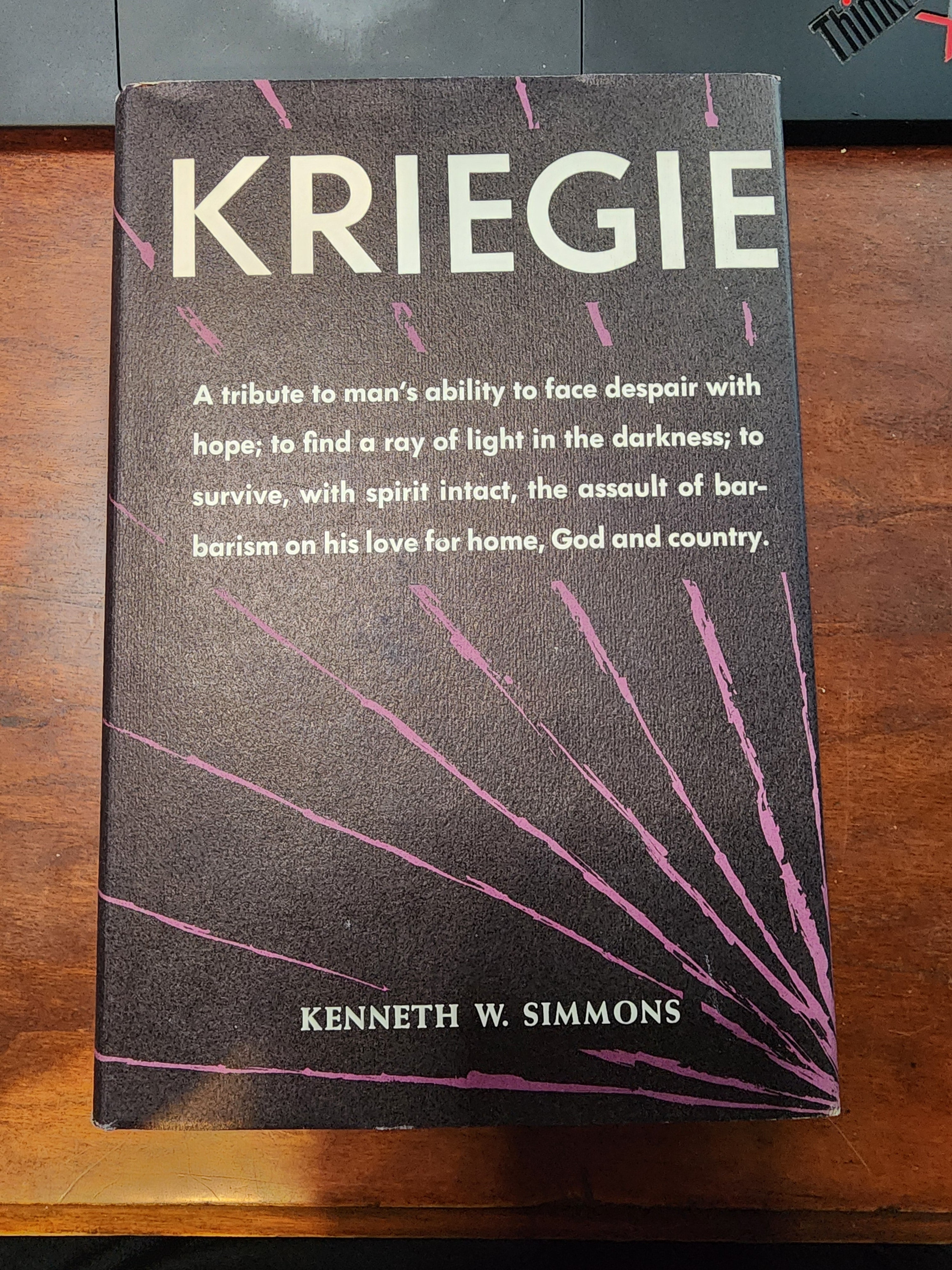 Kriegie Hardcover – January 1, 1960 - Autographed 1st Edition