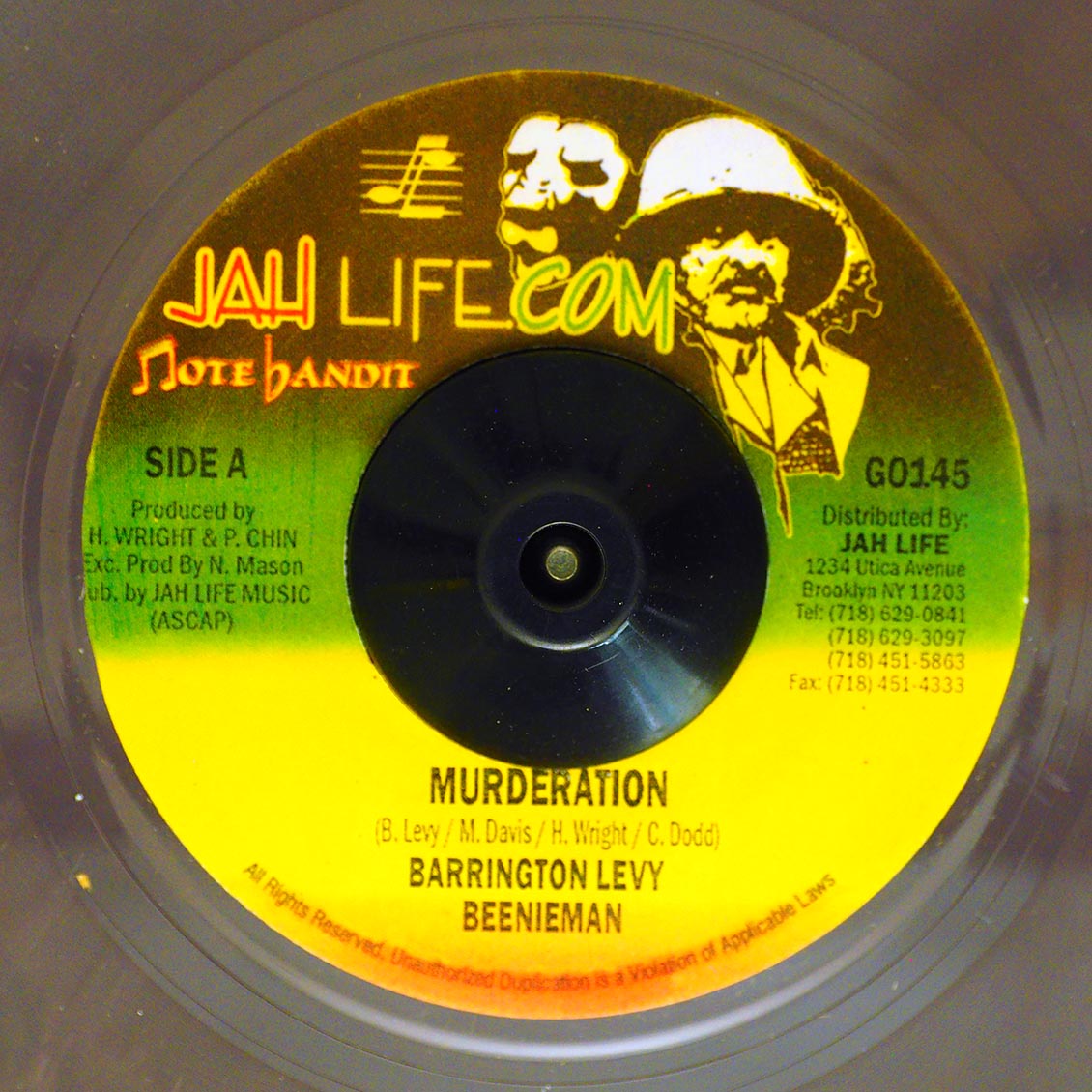 Barrington Levy, Beenie Man - Murderation  /  Version (rhythm: "Murderer / Hot Milk") - 7"