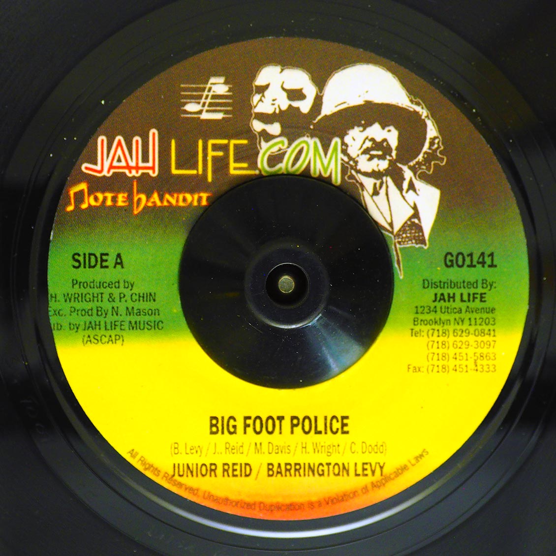 Jr. Reid, Barrington Levy - Big Foot Police  /  Version (rhythm: "Murderer / Hot Milk") - 7"