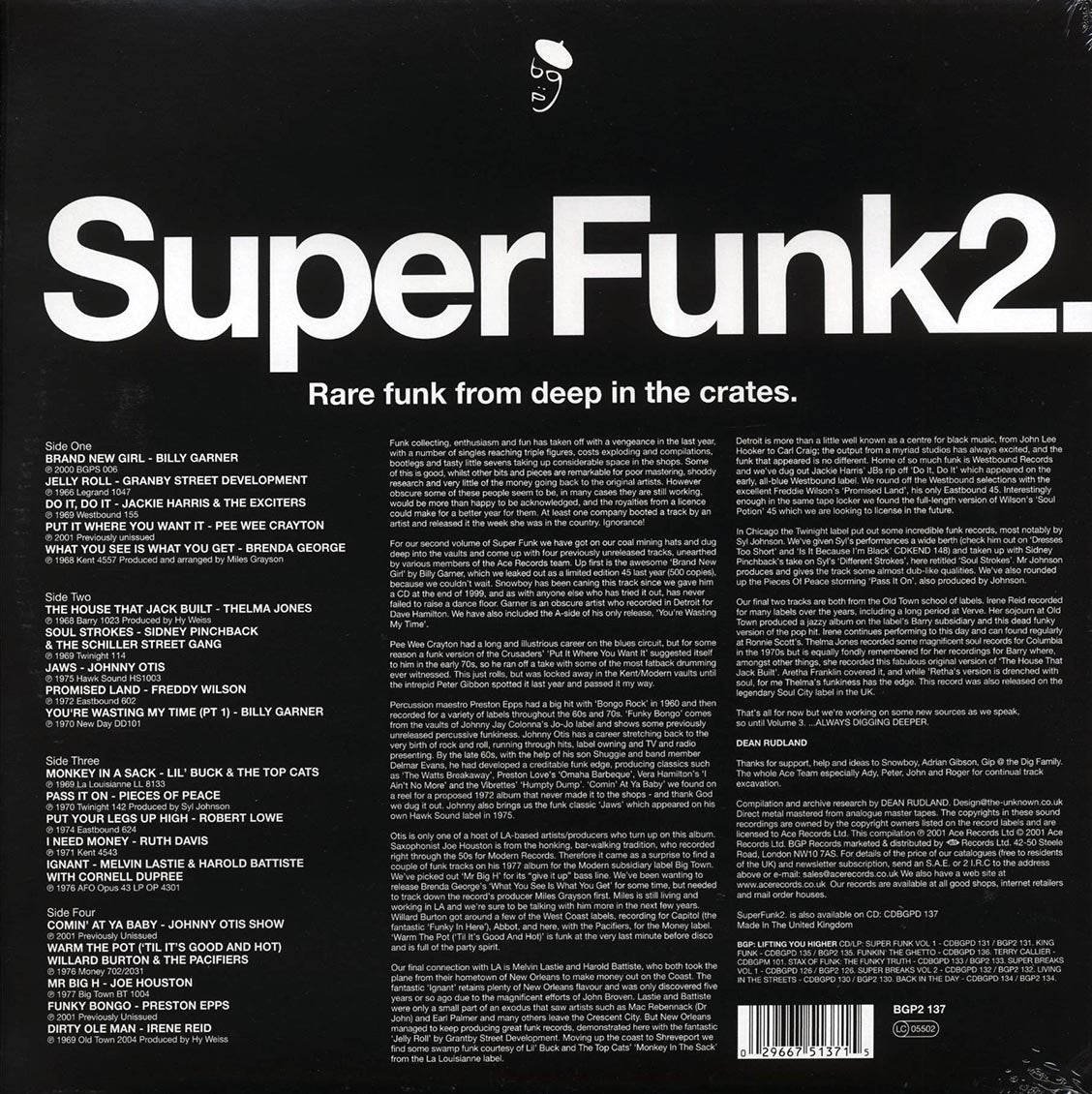 Billy Garner, Freddy Wilson, Johnny Otis Show, Etc. - Superfunk 2: Rare Funk From Deep In The Crates (2xLP) - Vinyl LP, LP