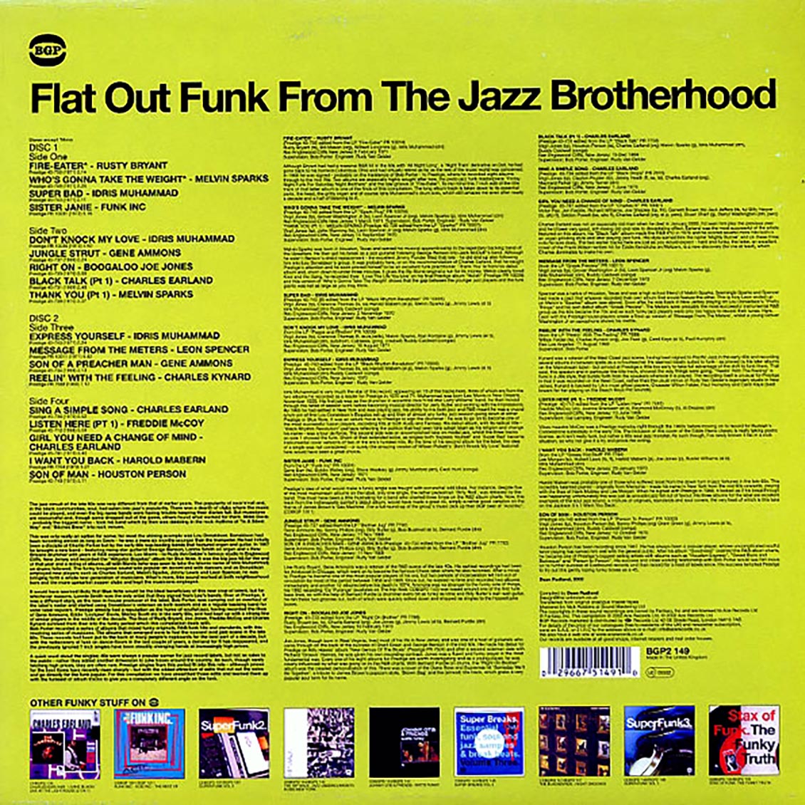 Funk Inc, Idris Muhammed, Boogaloo Joe Jones, Melvin Sparks, Etc. - Ain't It Funky Now: Flat Out Funk From The Jazz Brotherhood (2xLP) - Vinyl LP, LP