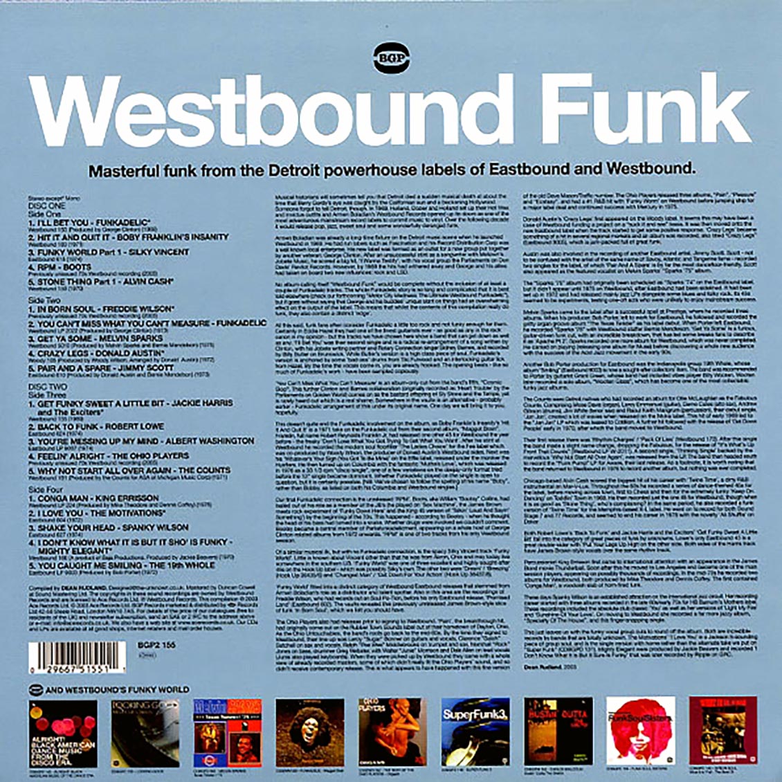 Funkadelic, Ohio Players, Melvin Sparks, Spanky Wilson, Etc. - Westbound Funk: Masterful Funk From The Detroit Powerhouse Labels Of Eastbound And Westbound (2xLP) - Vinyl LP, LP