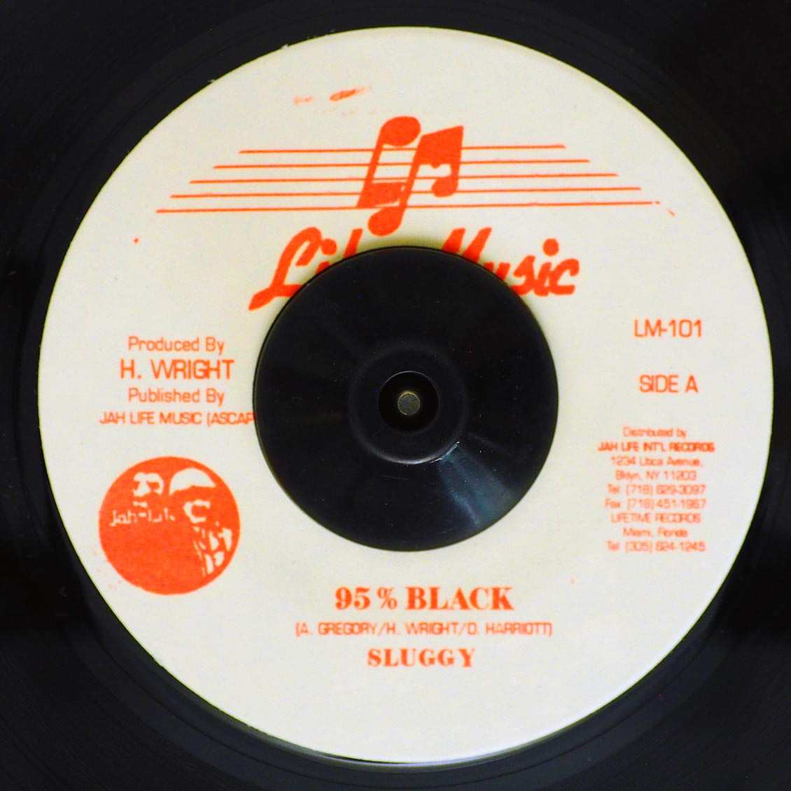 Sluggy - 95 Percent Black  /  Version (rhythm: "Tonight") - 7"