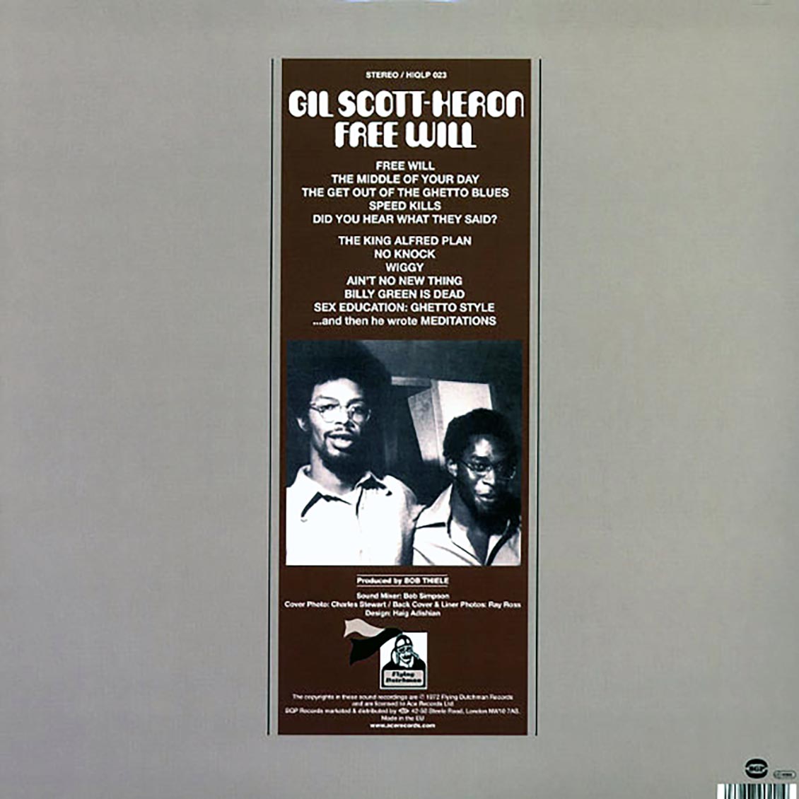 Gil Scott-Heron - Free Will (180g) - Vinyl LP, LP