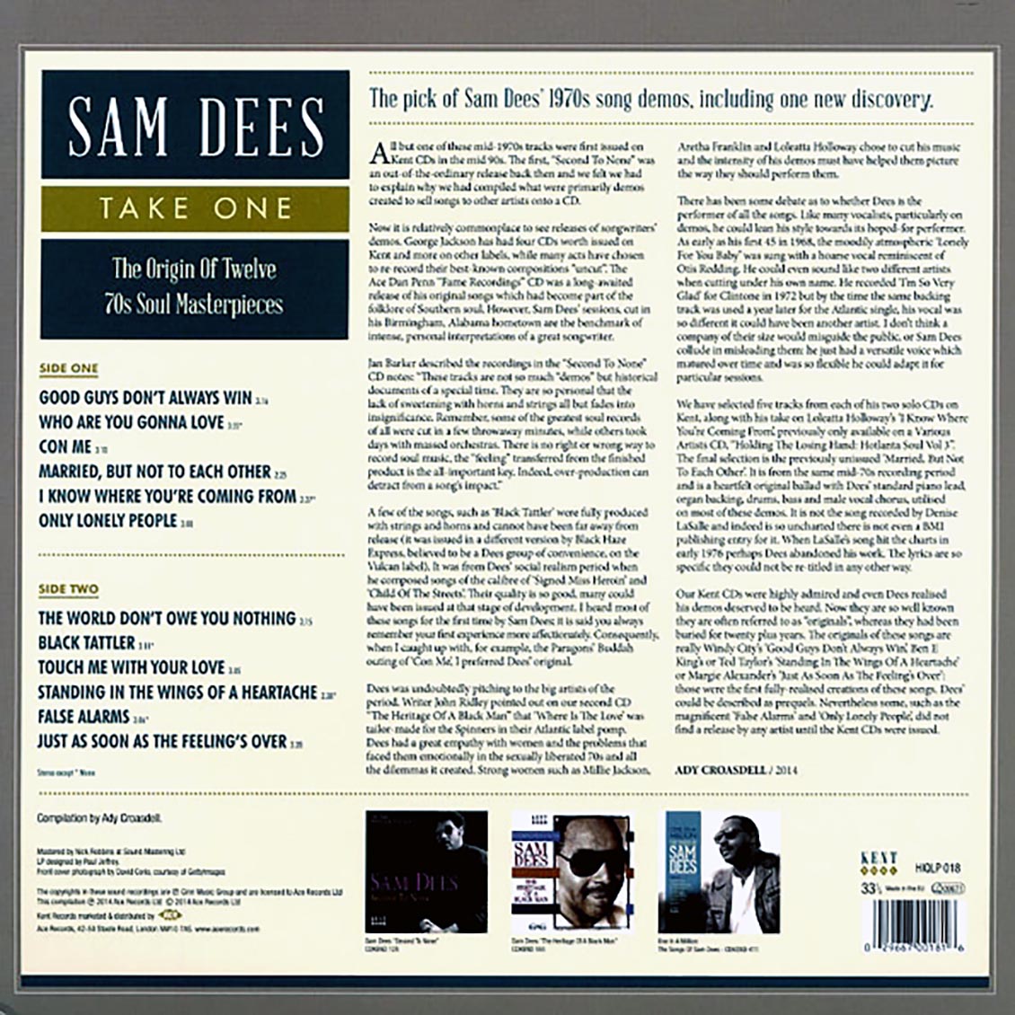 Sam Dees - Take One: The Original Twelve 70s Soul Masterpieces (180g) (colored vinyl) - Vinyl LP, LP