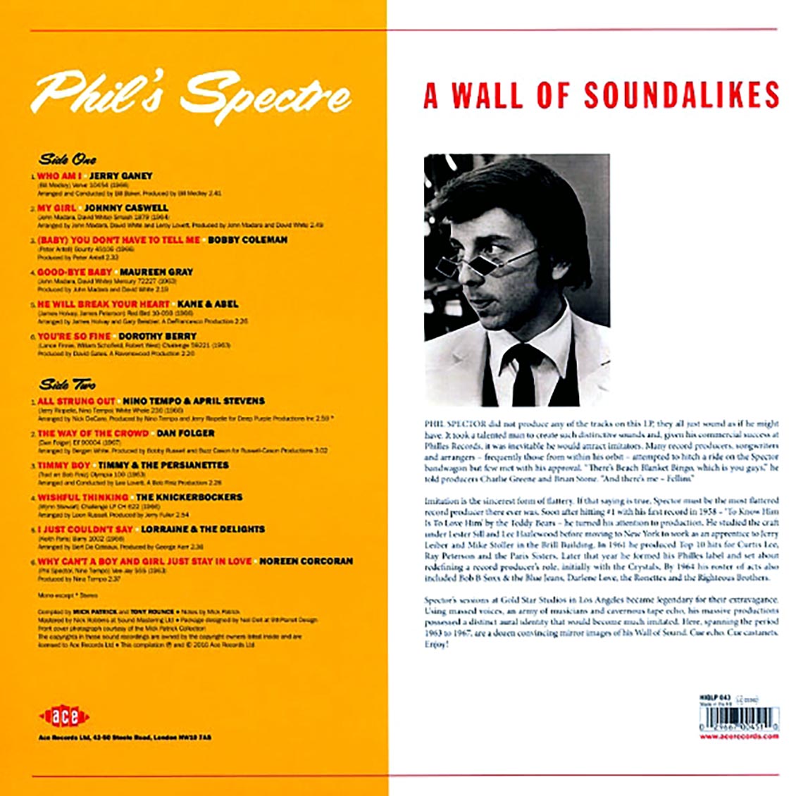 Jerry Ganey, The Knickerbockers, Johnny Caswell, Etc. - Phil's Spectre: A Wall Of Soundalikes (180g) (colored vinyl) - Vinyl LP, LP