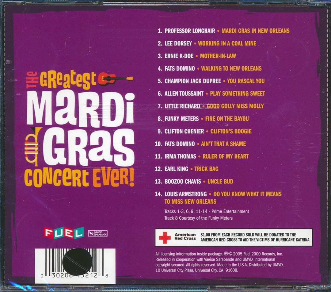 Fats Domino, Leo Dorsey, Allan Toussaint, Etc. - The Greatest Mardi Gras Concert Ever! - CD - CD