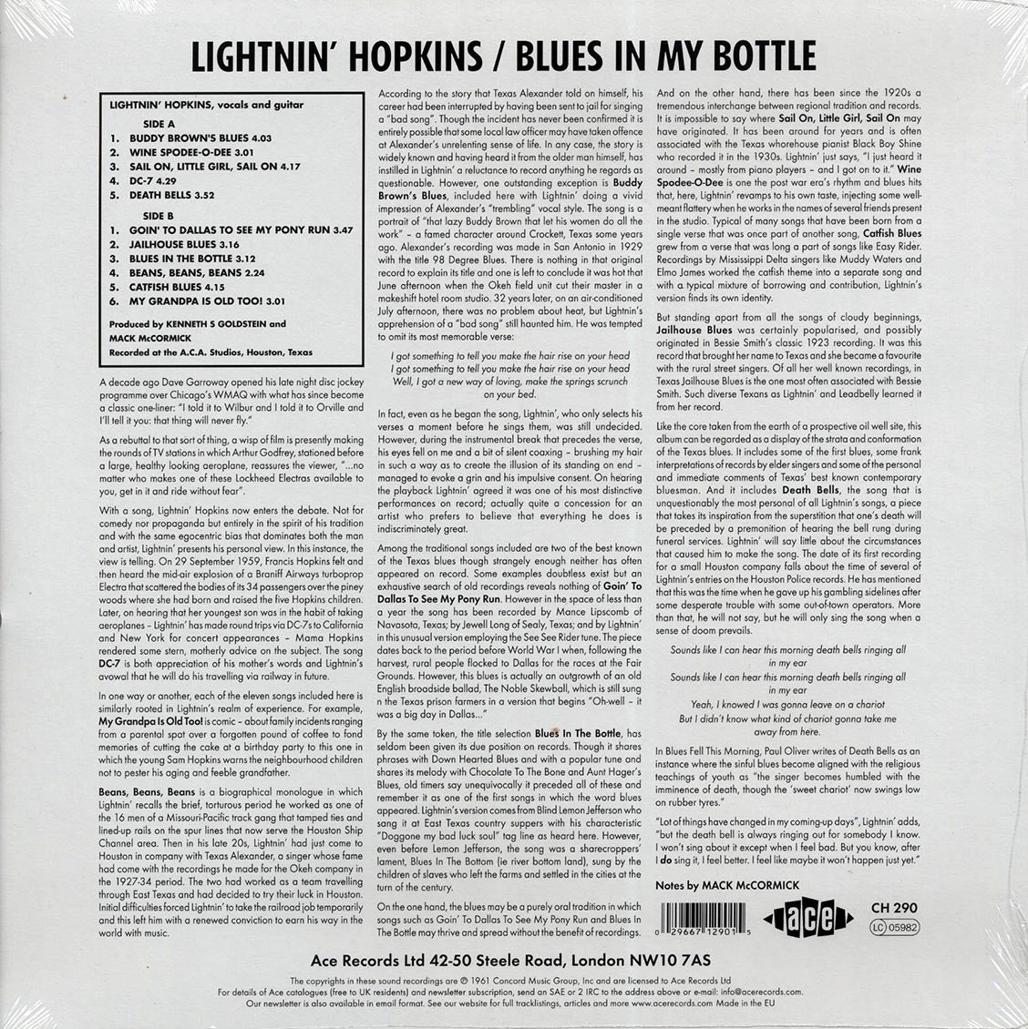 Lightnin' Hopkins - Blues In My Bottle - Vinyl LP, LP