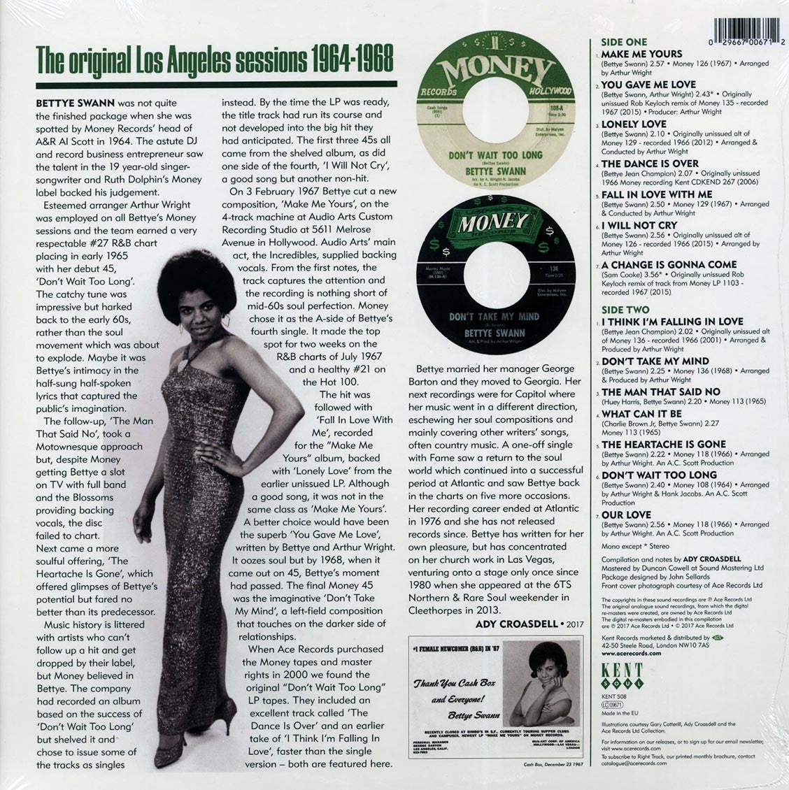 Bettye Swann - The Money Matters - Vinyl LP, LP