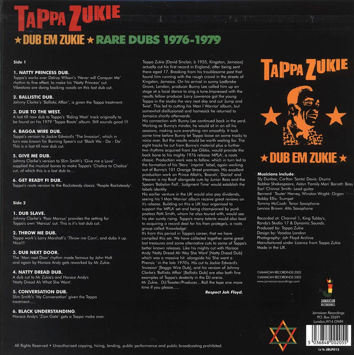 Tappa Zukie - Dub Em Zukie: Rare Dubs (180g) - Vinyl LP, LP