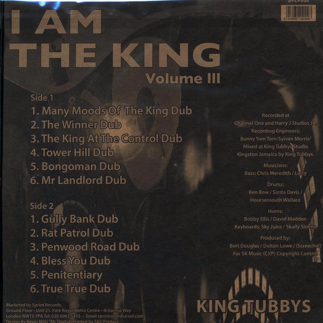 King Tubby - I Am The King Volume 3 - Vinyl LP, LP