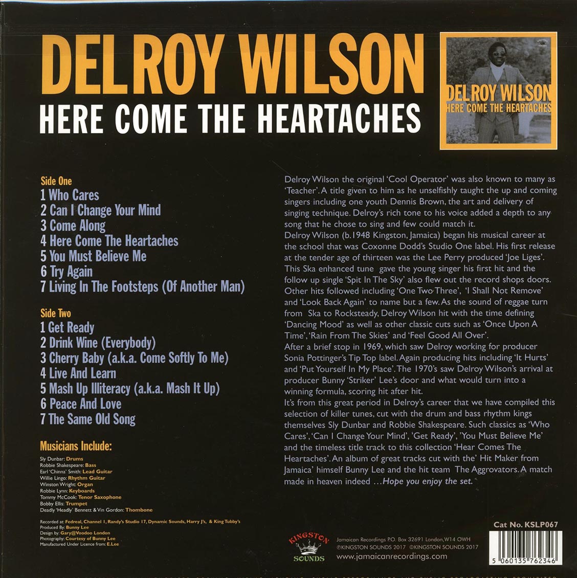 Delroy Wilson - Here Comes The Heartaches (180g) - Vinyl LP, LP