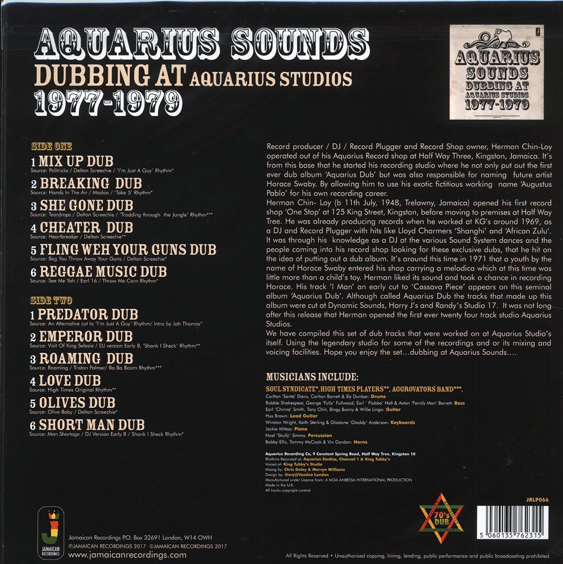 Aquarius Sounds - Dubbing At Aquarius Studios 1977-1979 (180g) - Vinyl LP, LP