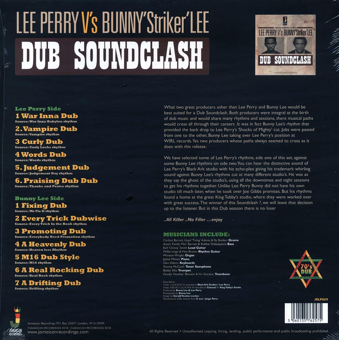 Lee Perry, Bunny Lee - Lee Perry Vs Bunny Striker Lee: Dub Soundclash (180g) - Vinyl LP, LP