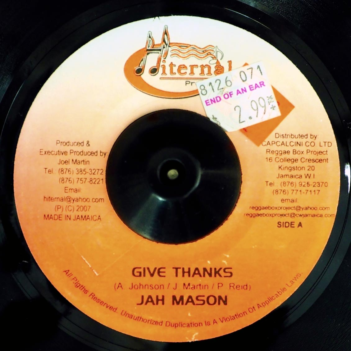 Jah Mason - Give Thanks  /  Ax-Saw - Round Table Talk (rhythm: "Heavy Duty") (orig. press) - 7"