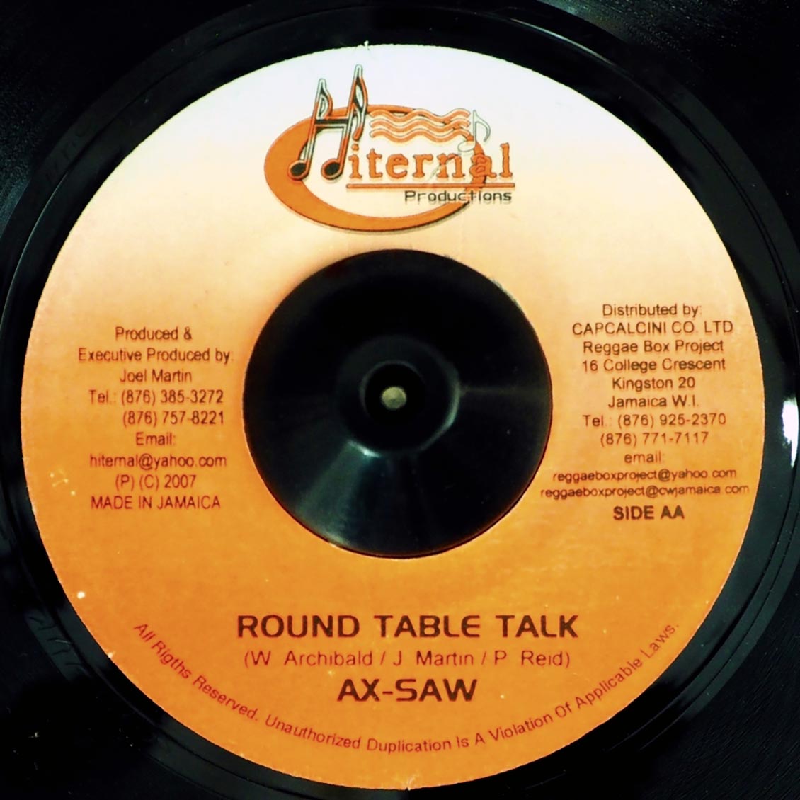 Jah Mason - Give Thanks  /  Ax-Saw - Round Table Talk (rhythm: "Heavy Duty") (orig. press) - 7", 7"