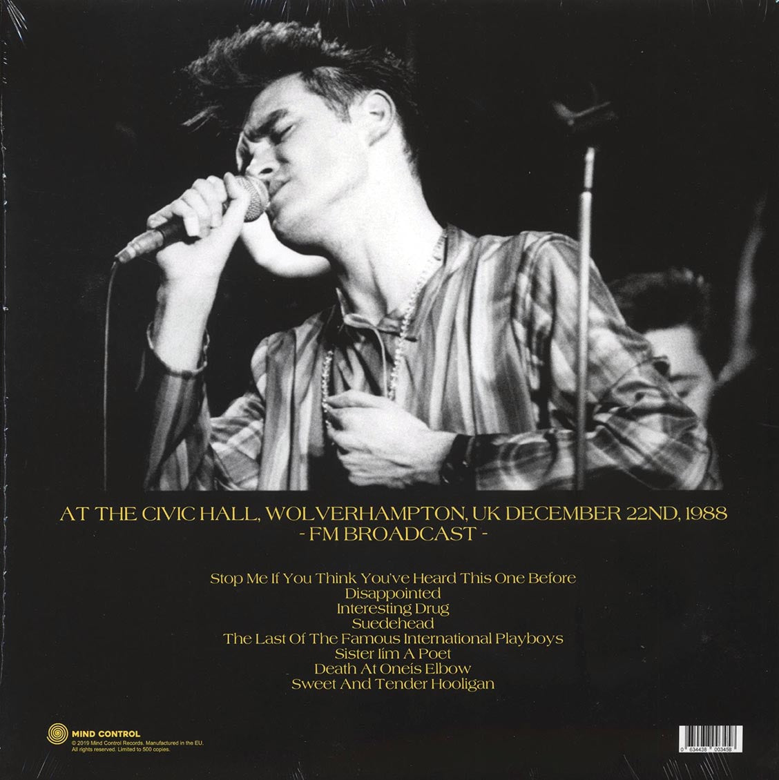 Morrissey - At The Civic Hall, Wolverhampton, UK December 22nd, 1988 (ltd. 500 copies made) - Vinyl LP, LP