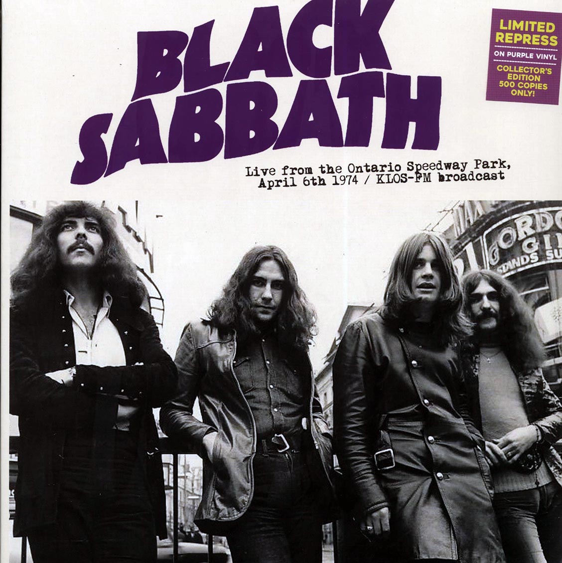 Black Sabbath - Live From The Ontario Speedway Park, April 6th 1974: KLOS-FM Broadcast (ltd. 500 copies made) (purple vinyl) - Vinyl LP