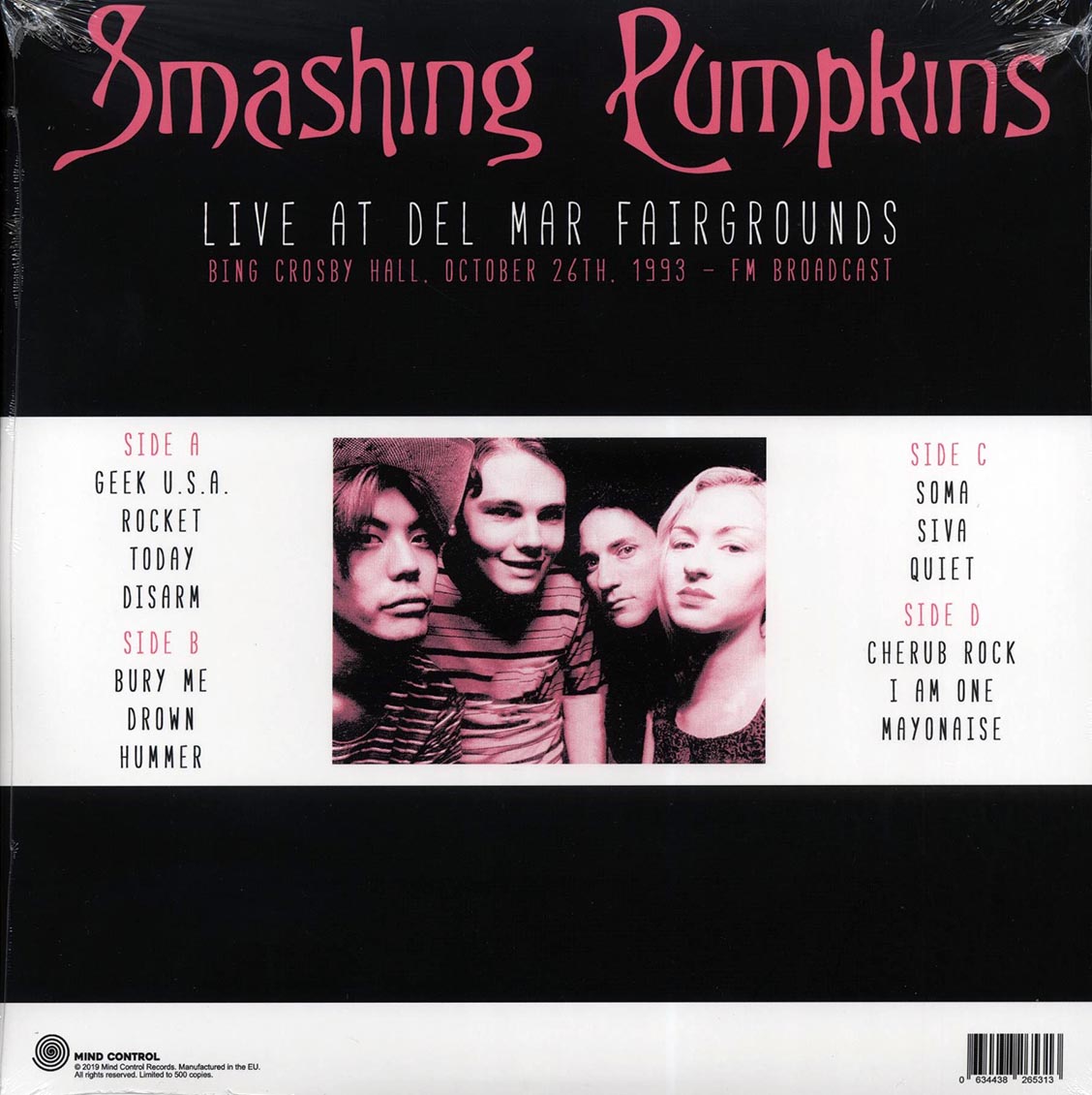 Smashing Pumpkins - Live At Del Mar Fairgrounds, Bing Crosby Hall, October 26th, 1993 FM Broadcast (ltd. 500 copies made) (2xLP) - Vinyl LP, LP