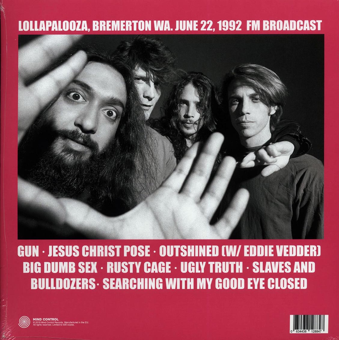 Soundgarden - Lollapalooza, June 22, 1992 (ltd. 500 copies made) - Vinyl LP, LP