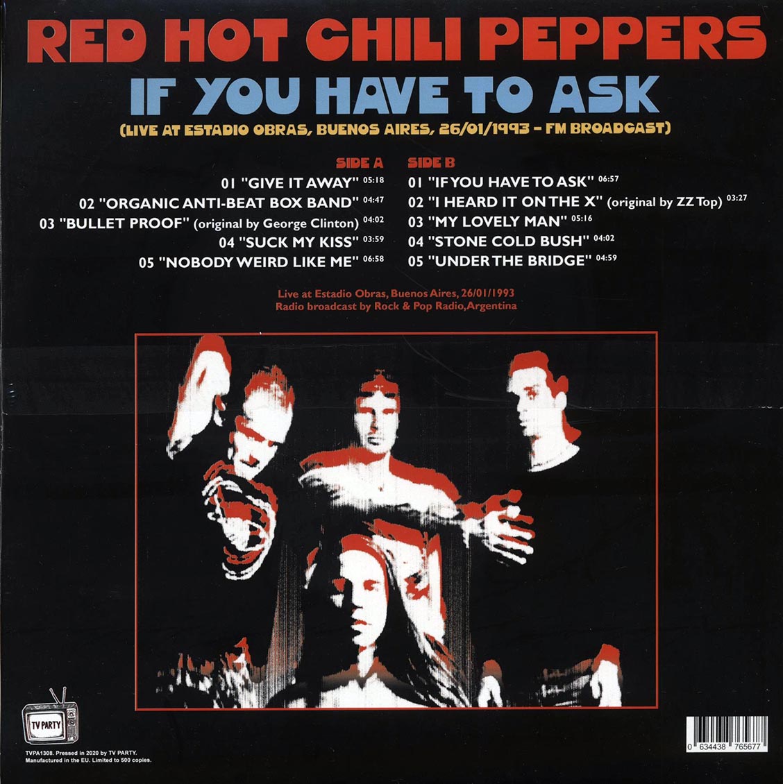 Red Hot Chili Peppers - If You Have To Ask: Live At Estadio Obras, Buenos Aires, 26/01/1993 FM Broadcast (ltd. 500 copies made) - Vinyl LP, LP