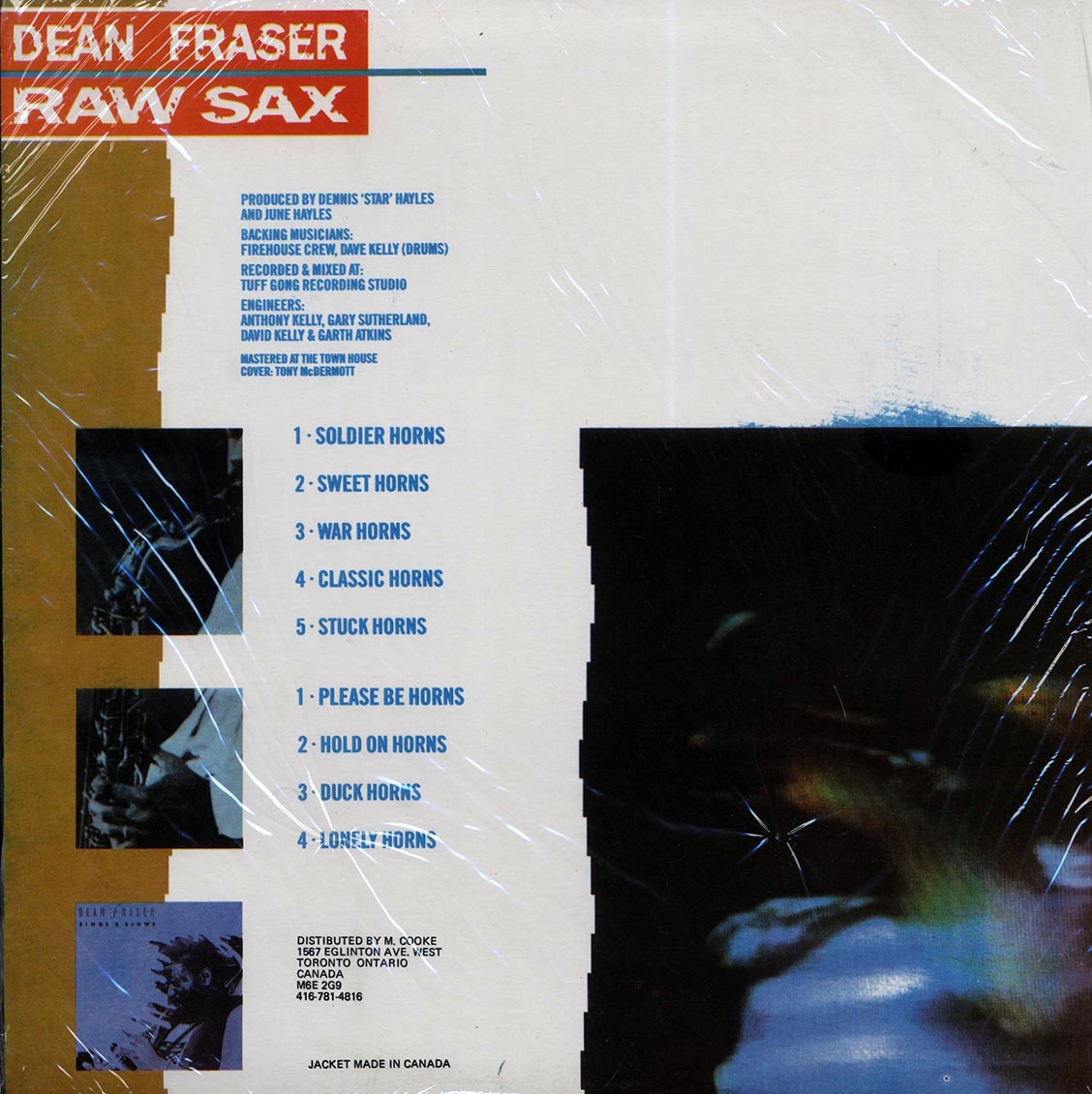 Dean Fraser - Raw Sax (orig. press) - Vinyl LP, LP