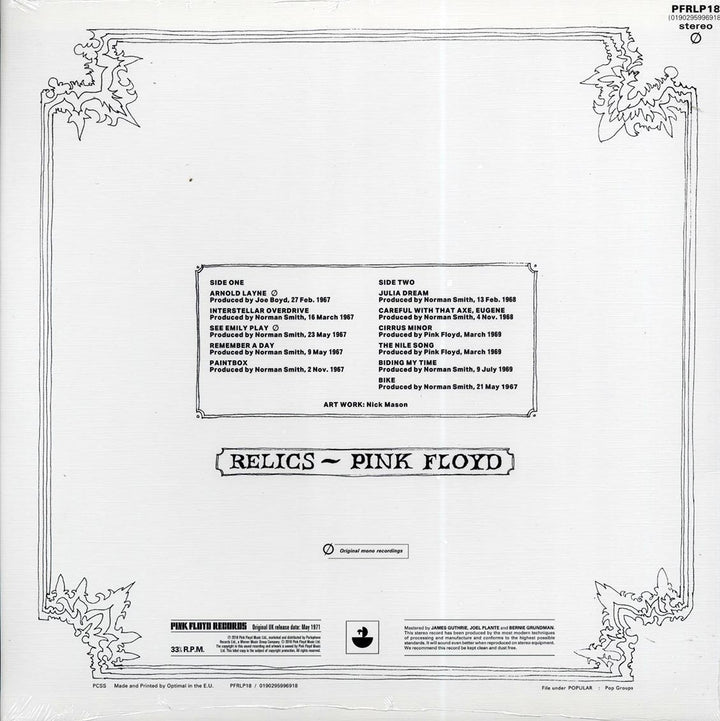 Pink Floyd - Relics (180g) - Vinyl LP - LP