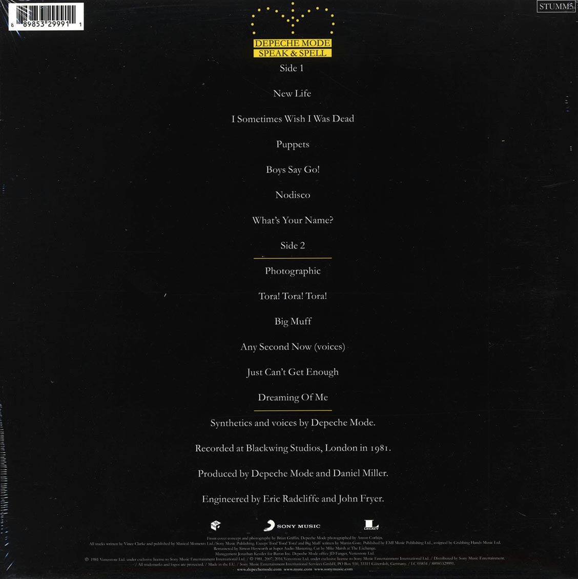 Depeche Mode - Speak & Spell (180g) (remastered) - Vinyl LP, LP