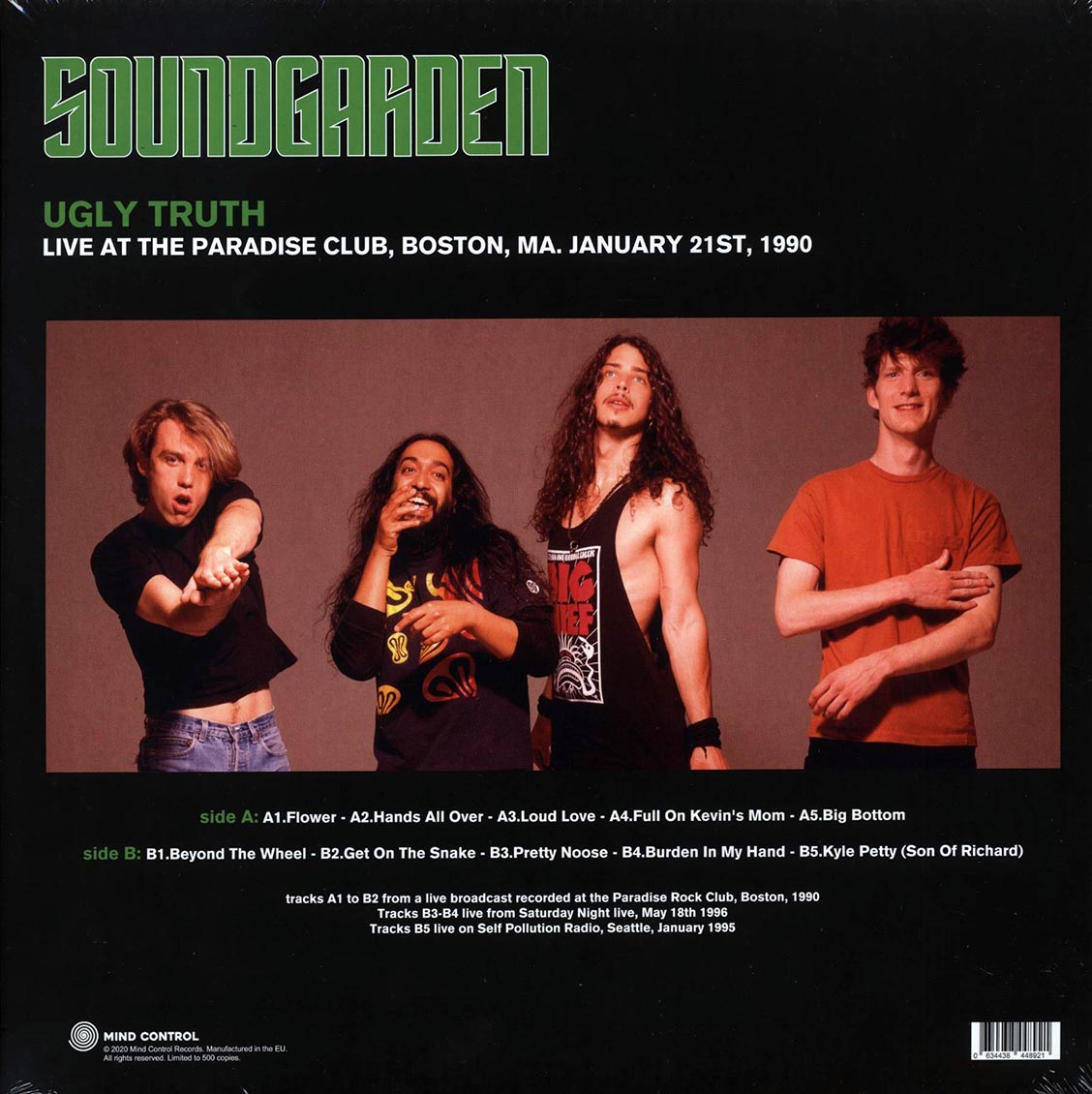 Soundgarden - Ugly Truth: Live At The Paradise Club, Boston, MA January 21st, 1990 (ltd. 500 copies made) - Vinyl LP, LP