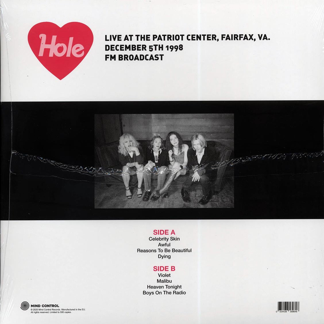 Hole - Heaven Tonight: Live At The Patriot Center, Fairfax, VA, December 5th 1998 FM Broadcast (ltd. 500 copies made) - Vinyl LP, LP