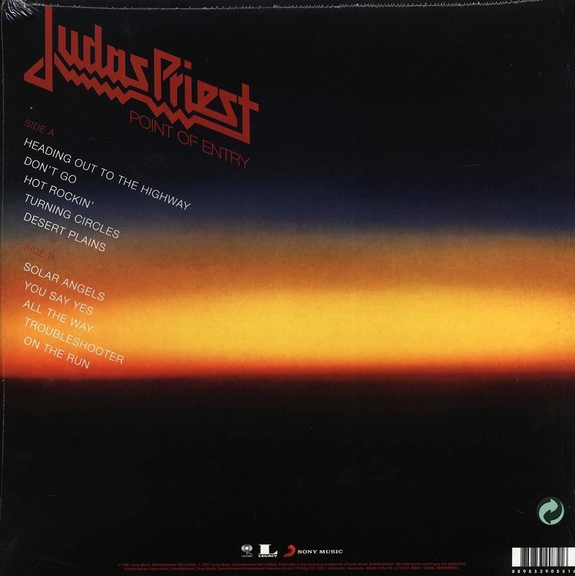 Judas Priest - Point Of Entry (incl. mp3) (180g) - Vinyl LP, LP