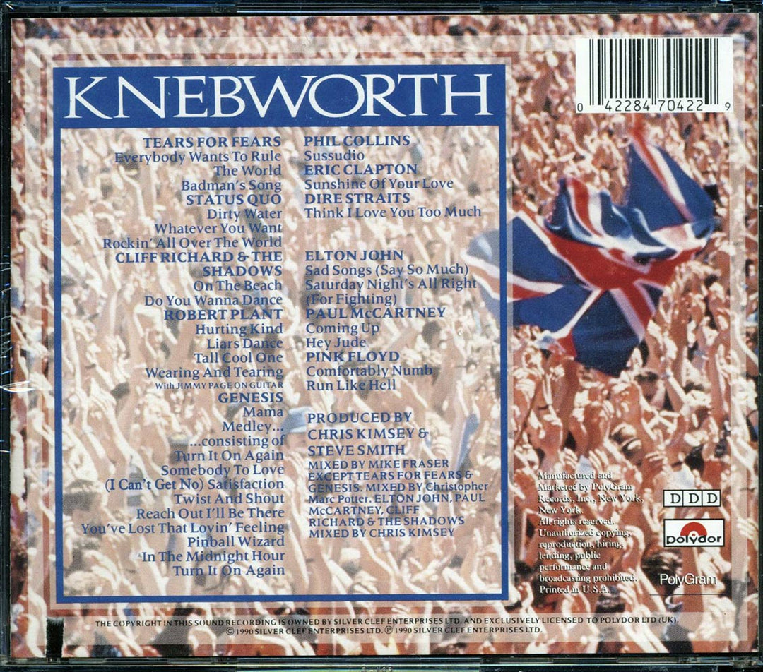 Pink Floyd, Tears For Fears, Robert Plant, Genesis, Etc. - Knebworth: The Album (2xCD) - CD, CD