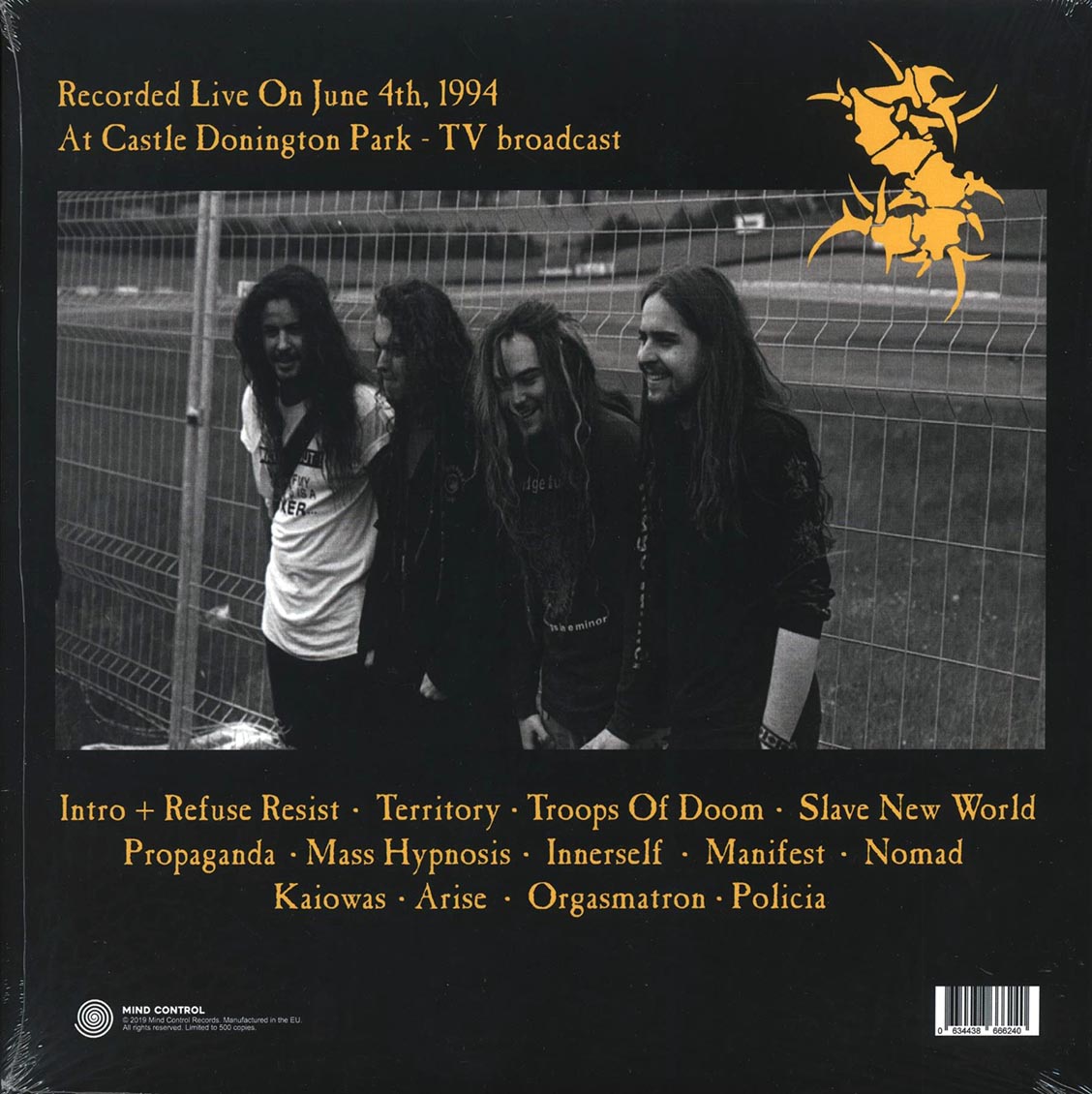 Sepultura - Castle Manifest: Live At Donington 1994 TV Broadcast (ltd. 500 copies made) - Vinyl LP, LP