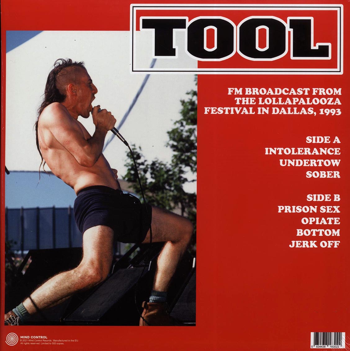Tool - Live At The Starplex Amphitheatre, Dallas, TX August 1st 1993 FM Broadcast (ltd. 500 copies made) - Vinyl LP, LP