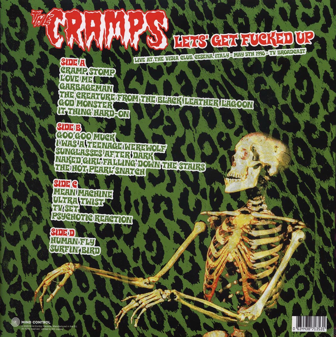 The Cramps - Let's Get F----- Up: Live At The Vidia Club, Cesena, Italy May 5th 1989 TV Broadcast (ltd. 500 copies made) (2xLP) - Vinyl LP, LP