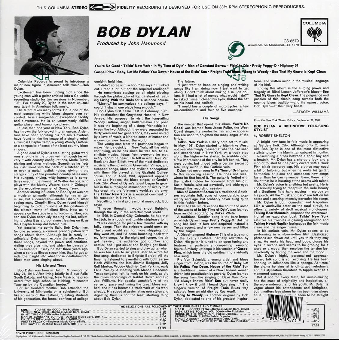 Bob Dylan - Bob Dylan (stereo) (incl. mp3) (180g) - Vinyl LP, LP