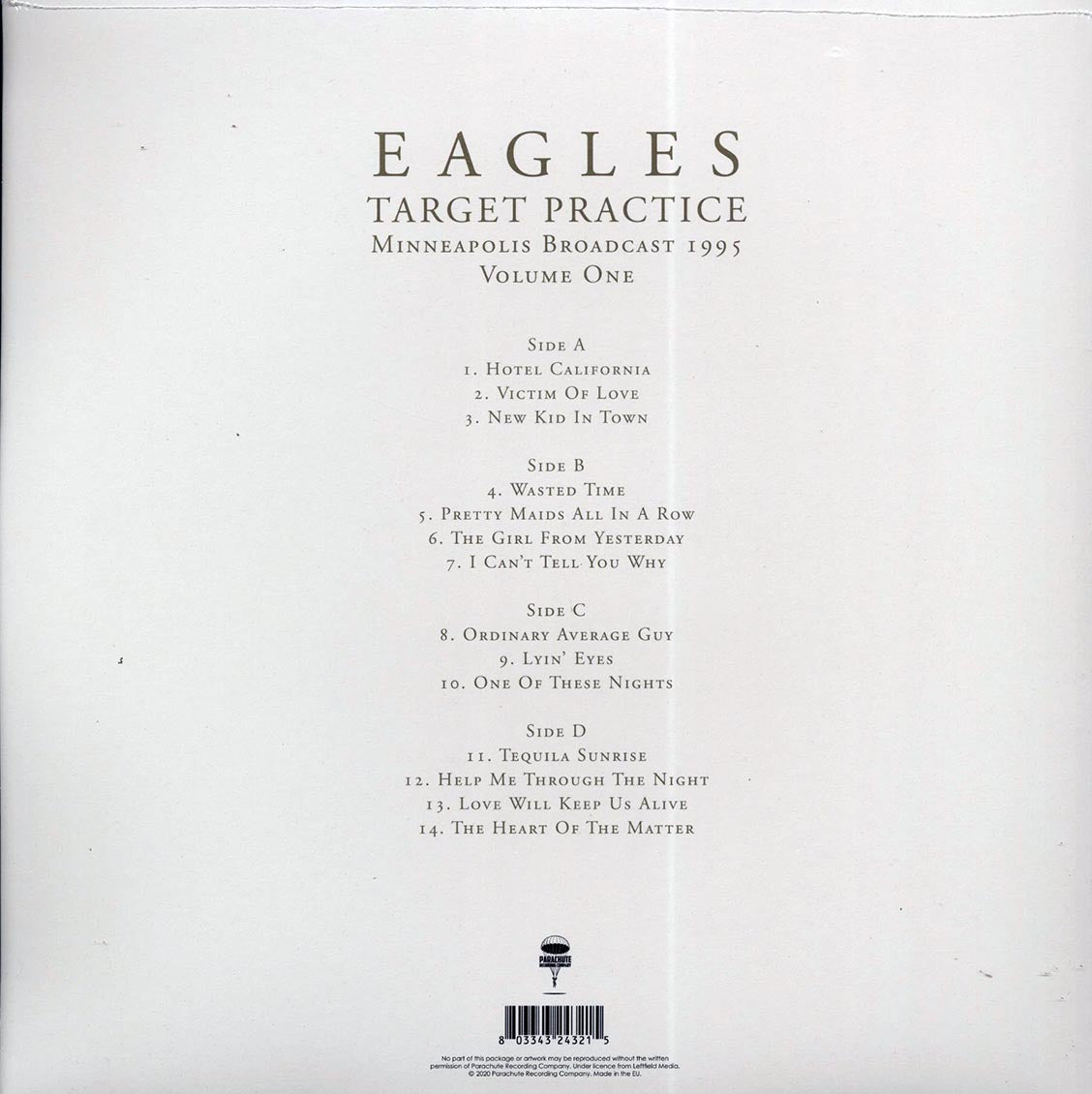 Eagles - Target Practice Volume 1: Minneapolis Broadcast 1995 (ltd. ed.) (2xLP) - Vinyl LP, LP